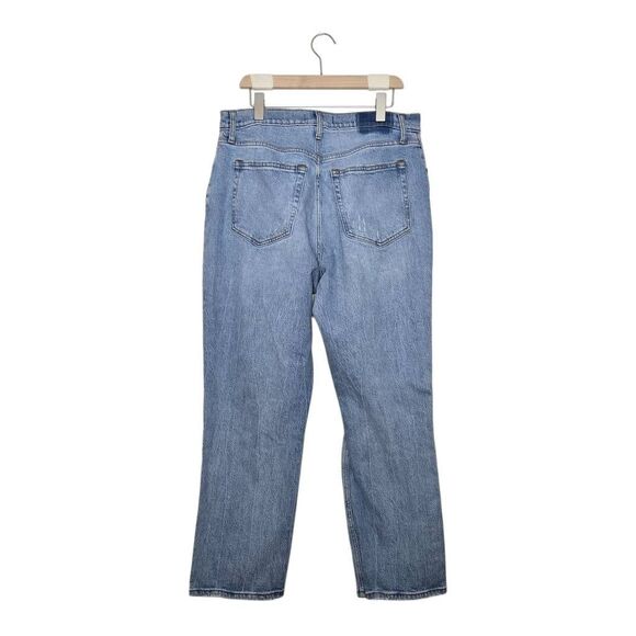 Abercrombie & Fitch 90's Straight Ultra High Rise Jeans Blue Size 14 Short - Picture 4 of 6